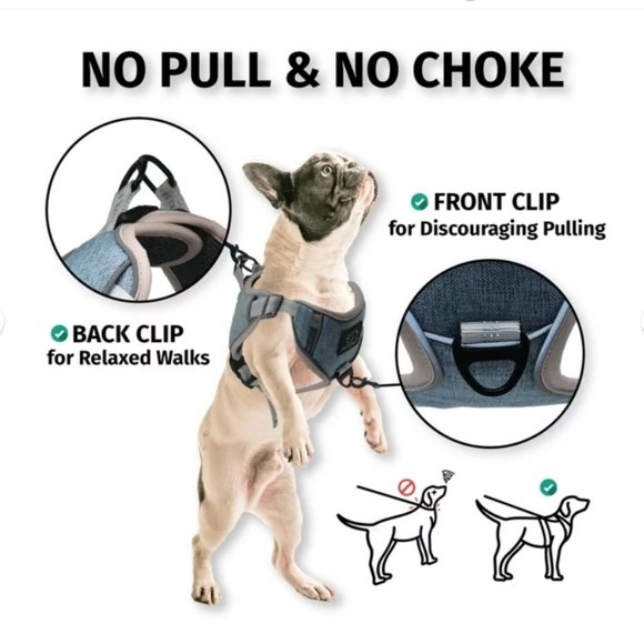 NWT ~PETORO Adjustable Reflective Harness, 5mm Soft Padded No-Pull No-Choke Vest - Picture 8 of 13